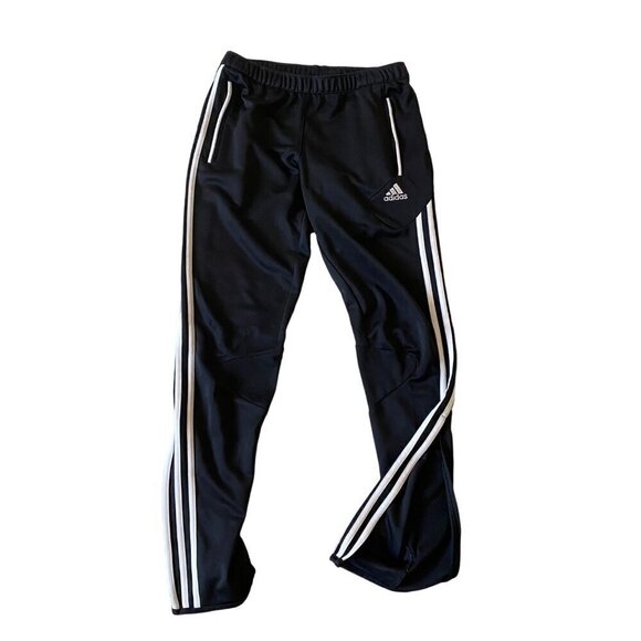 Adidas Soccer Track Warm Up Pants Ankle Zip Black Size Small - Picture 1 of 6